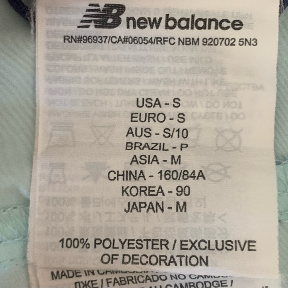 New Balance for J. CREW Windbreaker Hooded Jacket in Aqua Sky Lightweight Size S - Picture 3 of 16